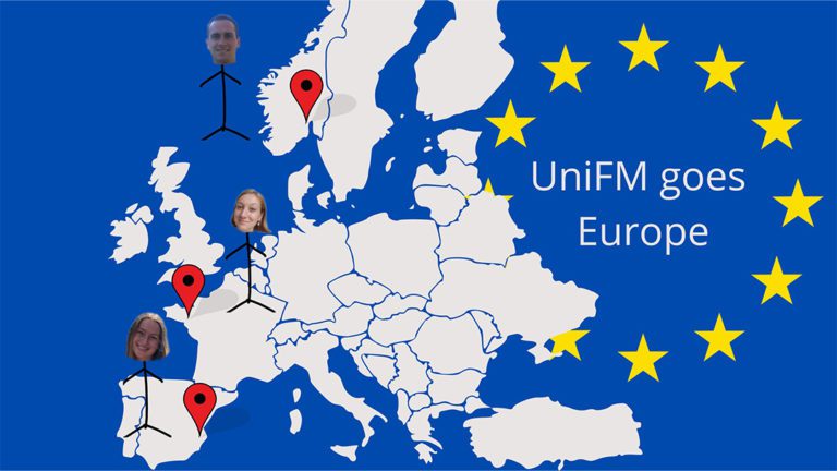 Europakarte mit Logo